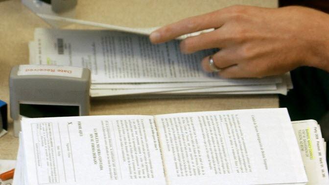 Democrats sue ӰAV over law that places Republicans' names first on ballot